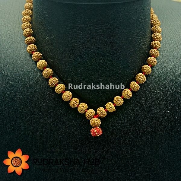5 Mukhi Rudraksha Mala 6 mm Lab Certified
