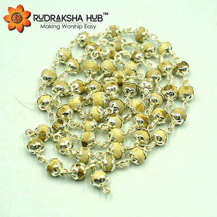 Tulsi Mala In Pure Silver Capping