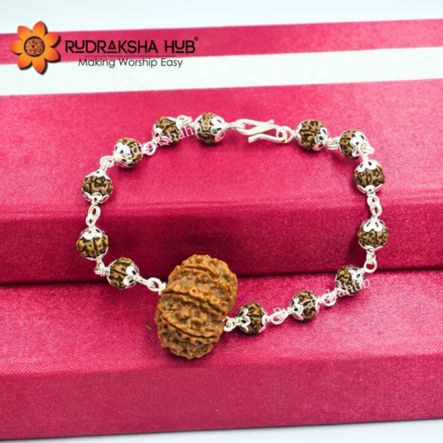 12 Mukhi Rudraksha Pure Silver Bracelet