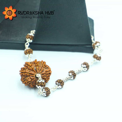 12 Mukhi Rudraksha Pure Silver Bracelet