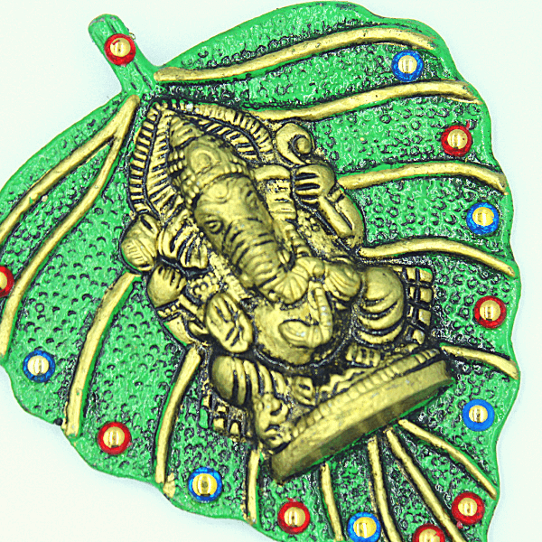 Ganesha on Paan Leaf Wall Hanging
