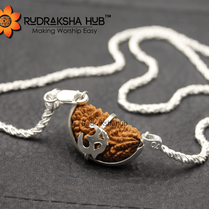 1 मुखी रुद्राक्ष शुद्ध चांदी की चेन