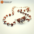 1 Mukhi Rudraksha Mala Silver Capped