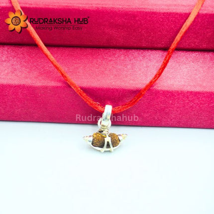21 Mukhi Rudraksha Pure Silver Pendant