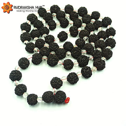 Sphatik Black Rudraksha Kantha Mala