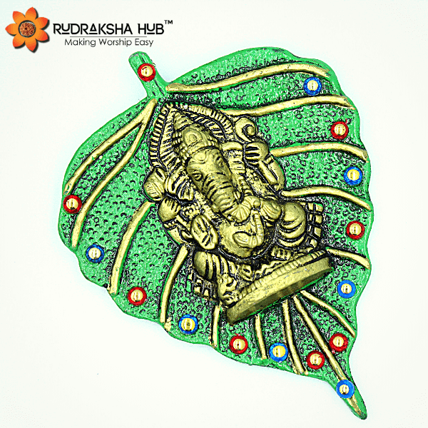 Ganesha on Paan Leaf Wall Hanging