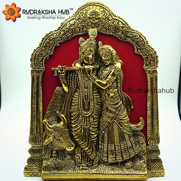Radha Krishna Pure Brass Idol