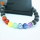 7 Chakra Lava Bracelet