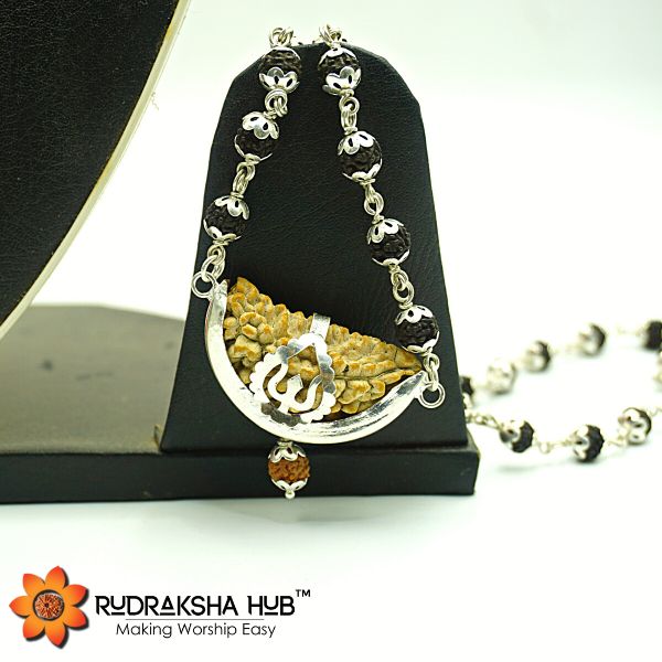 1 Mukhi Rudraksha in Pure Silver Black Mala