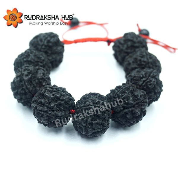 5 मुखी रुद्राक्ष काला कंगन (समायोज्य)