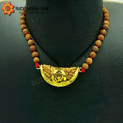 1 मुखी रुद्राक्ष शुद्ध सोने की पेंडेंट माला