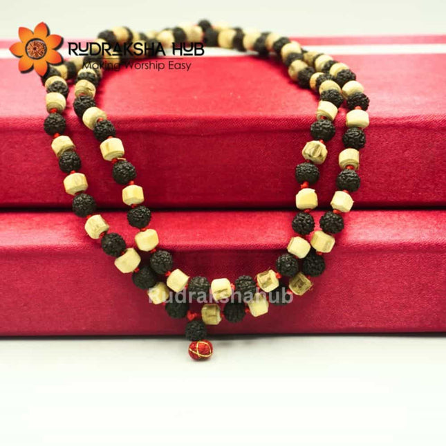 Black Rudraksha Tulsi Mala