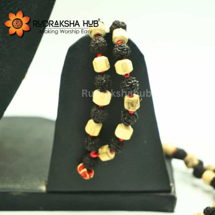 Black Rudraksha Tulsi Mala