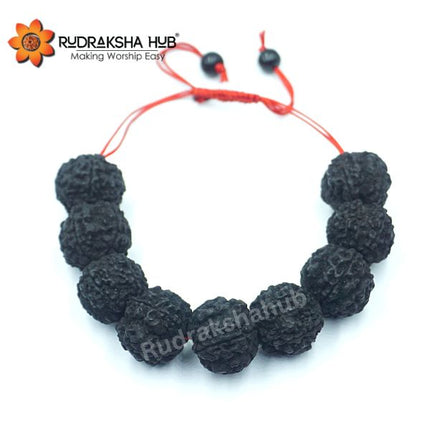 5 मुखी रुद्राक्ष काला कंगन (समायोज्य)