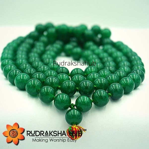 Green Hakik (Agate) Mala 8mm