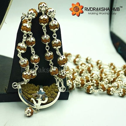 1 मुखी रुद्राक्ष शुद्ध चांदी माला