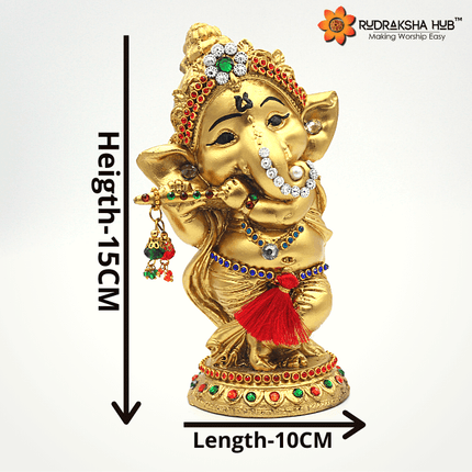 Murli Ganesha Golden