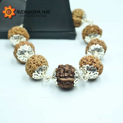 Mahalakshmi Rudraksha SIlver Bracelet For Money