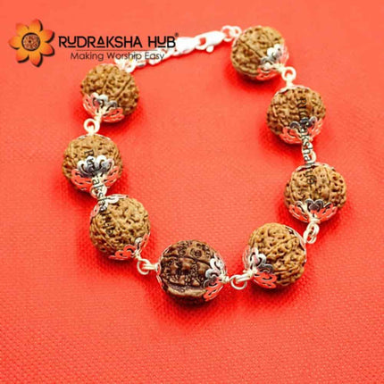 Mahalakshmi Rudraksha SIlver Bracelet For Money