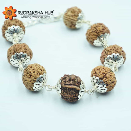 Mahalakshmi Rudraksha SIlver Bracelet For Money