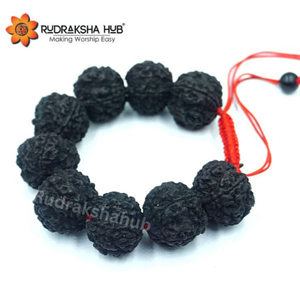 5 मुखी रुद्राक्ष काला कंगन (समायोज्य)