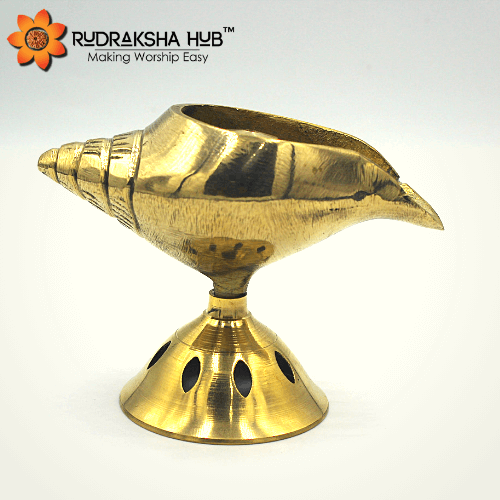 Shankh Akhand Diya Brass