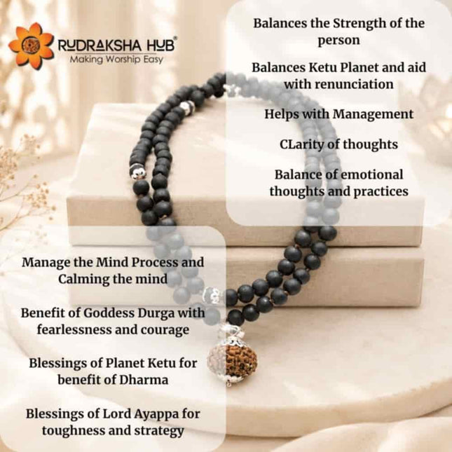 9 Mukhi Rudraksha Karungali Mala