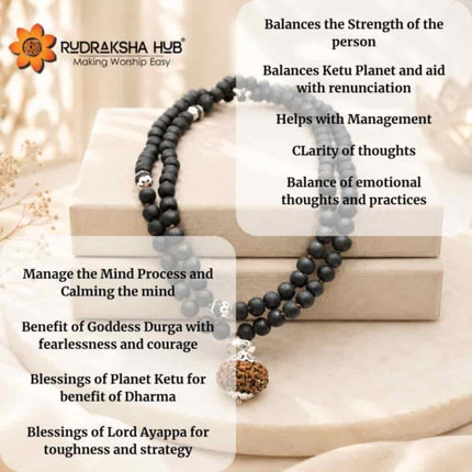 9 Mukhi Rudraksha Karungali Mala