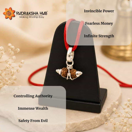 21 Mukhi Rudraksha Pure Silver Pendant
