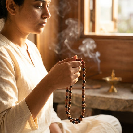 Rudraksha Karungali Mala