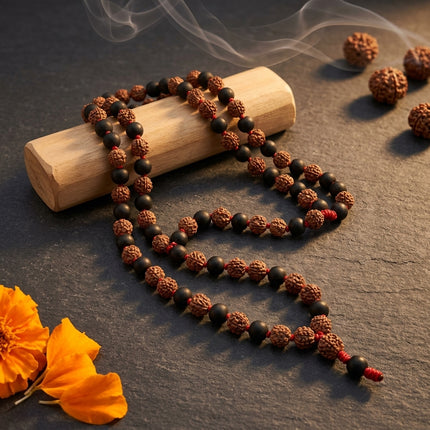 Rudraksha Karungali Mala