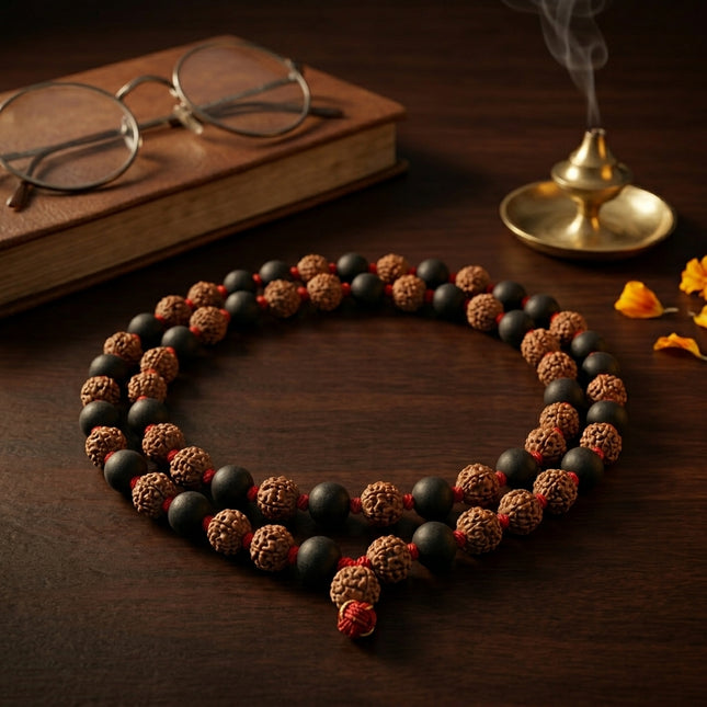 Rudraksha Karungali Mala