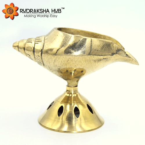 Shankh Akhand Diya Brass