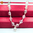 स्फटिक शुद्ध चांदी की माला