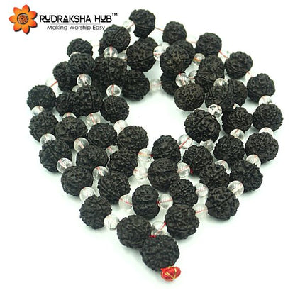 Sphatik Black Rudraksha Kantha Mala