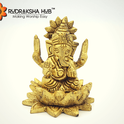 Lakshmi Ganesha Ashtadhatu Idol (Small)