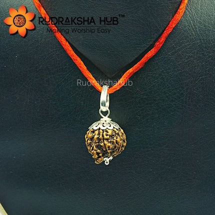गणेश रुद्राक्ष शुद्ध चांदी का पेंडेंट