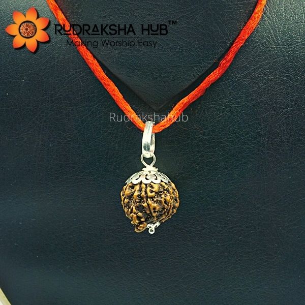 Ganesha Rudraksha Pure Silver Pendant