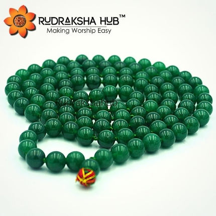 हरा हकीक (अगेट) माला 8 मिमी