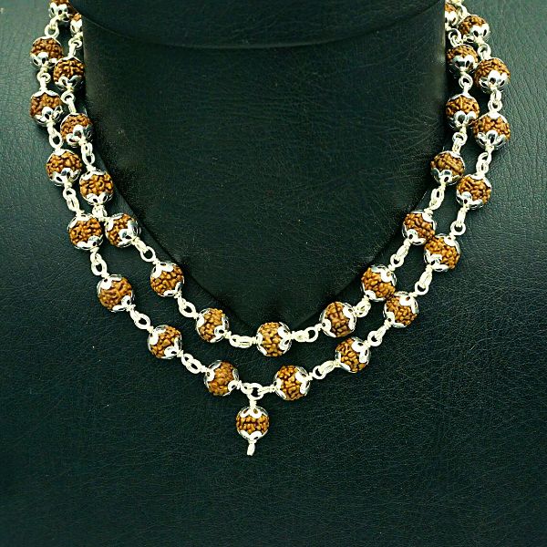 6 Mukhi Rudraksha Pure Silver Mala