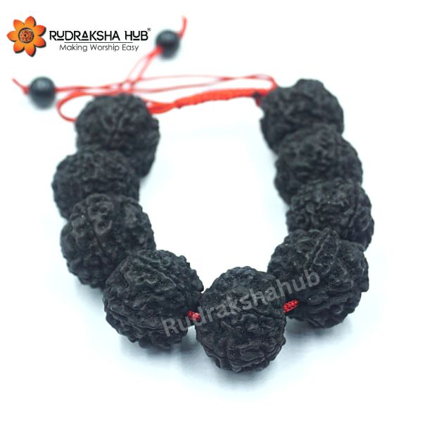 5 मुखी रुद्राक्ष काला कंगन (समायोज्य)
