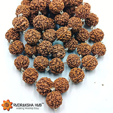 Rudraksha Kantha Mala Pure Silver