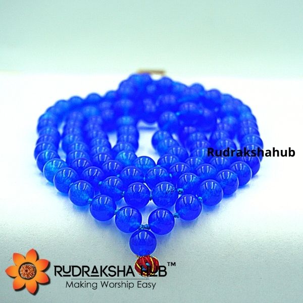 Blue Hakik (Agate) Mala