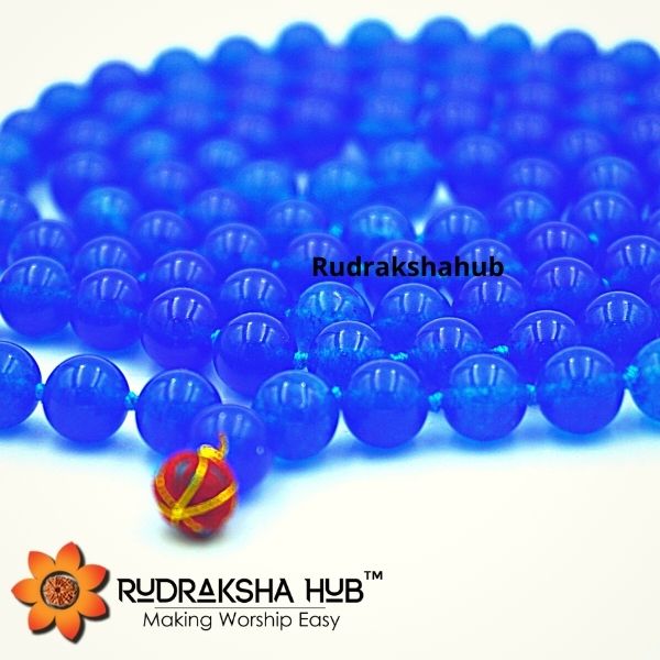 Blue Hakik (Agate) Mala