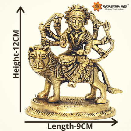 दुर्गा माता की मूर्ति पीतल (मध्यम)