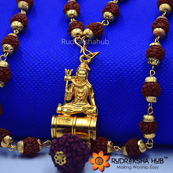 शिव डमरू रुद्राक्ष पेंडेंट