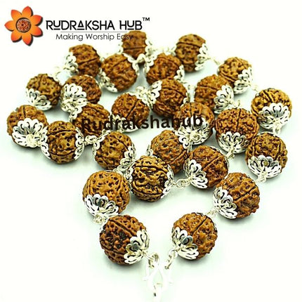 1 मुखी रुद्राक्ष शुद्ध चांदी कांथा माला
