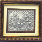 गणेश लक्ष्मी शुद्ध चांदी फ्रेम स्टैंड