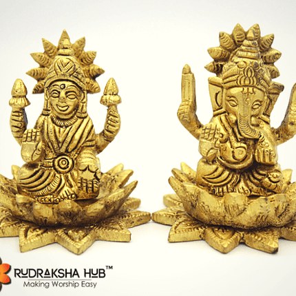 Lakshmi Ganesha Ashtadhatu Idol (Small)