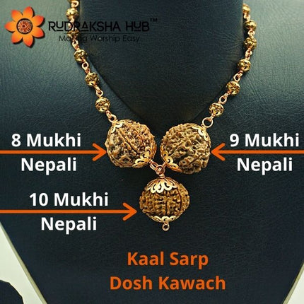 Kaal Sarp Dosh Rudraksha Kawach Copper Capped